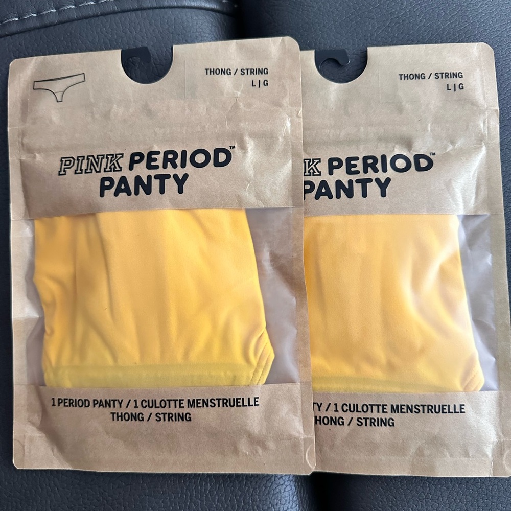PINK Victoria's Secret Yellow Period Panty
